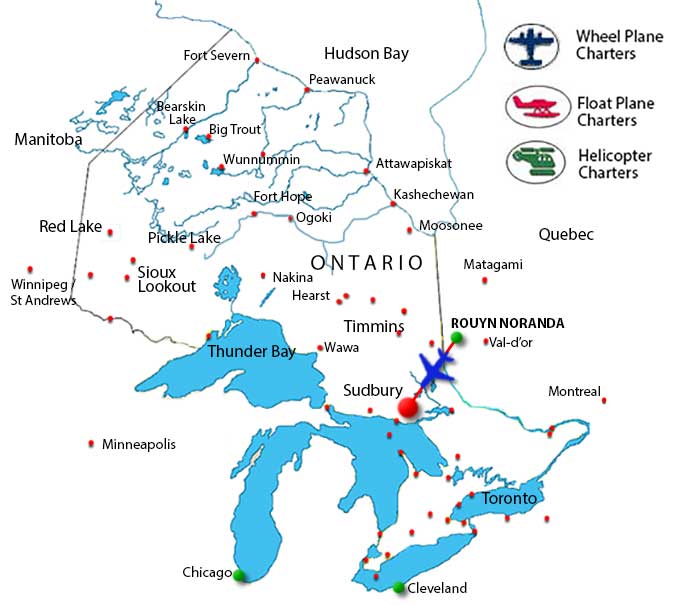 Rouyn Noranda Charter Flights
